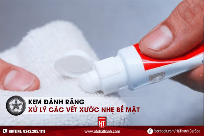 Sử dụng kem đánh răng xử lý xe ô tô bị trầy xước nhẹ bề mặt