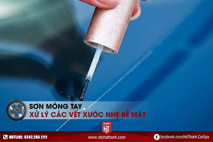 Sử dụng sơn móng tay xử lý xe ô tô bị trầy xước nhẹ bề mặt